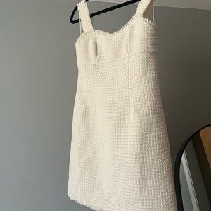 Crescent Cream Textured Mini Dress